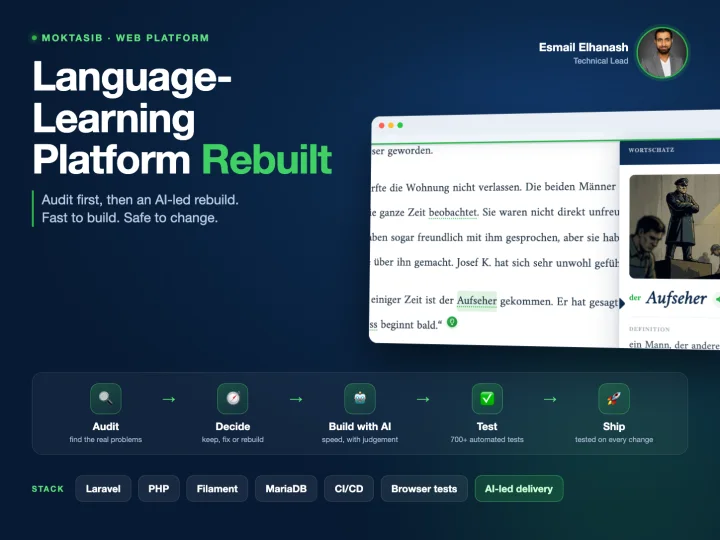 Language-Learning Platform — Audit & Rebuild