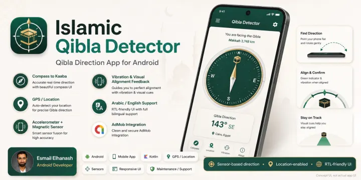 Islamic Qibla Detector — Native Compass